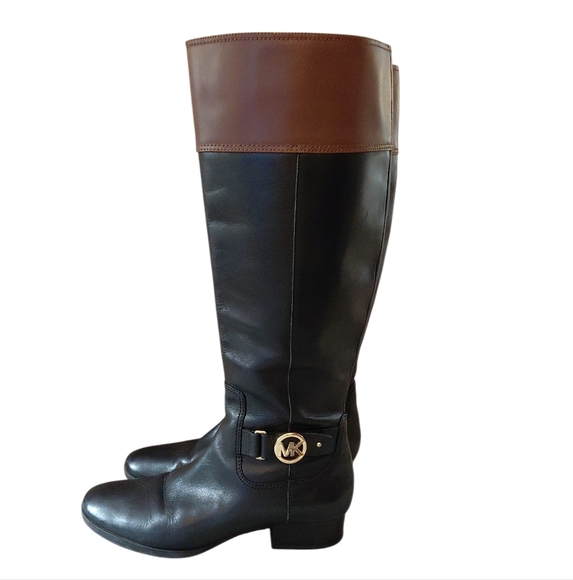 Michael Kors Black and Brown Heeled Boots - Picture 5 of 16